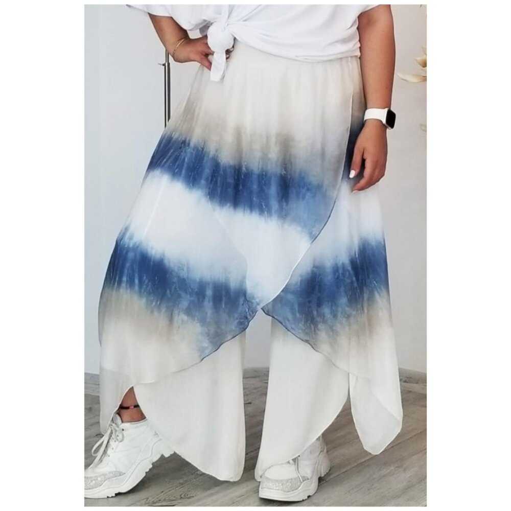 Made in Italy Asymmetrical Multicolor Maxi Skirt Size-M
